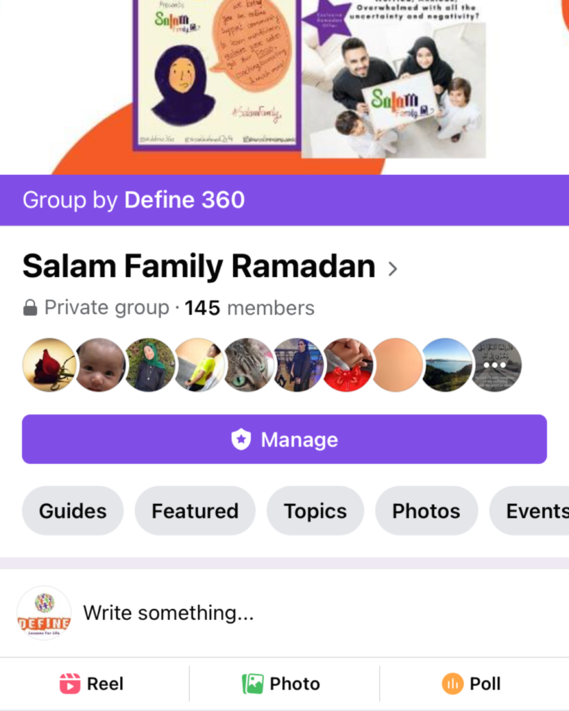 Salam Family Facebook Group screenshot