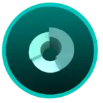 Light and dark teal circle with 3D pie chart in shades of teal