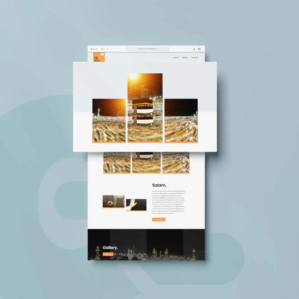 A screenshot of a website landing page