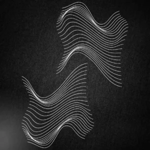 Dallas Web Design & Digital Marketing Agency 19 Black and white image showcasing a dynamic white wave pattern with flowing lines and varying depths on dark background.